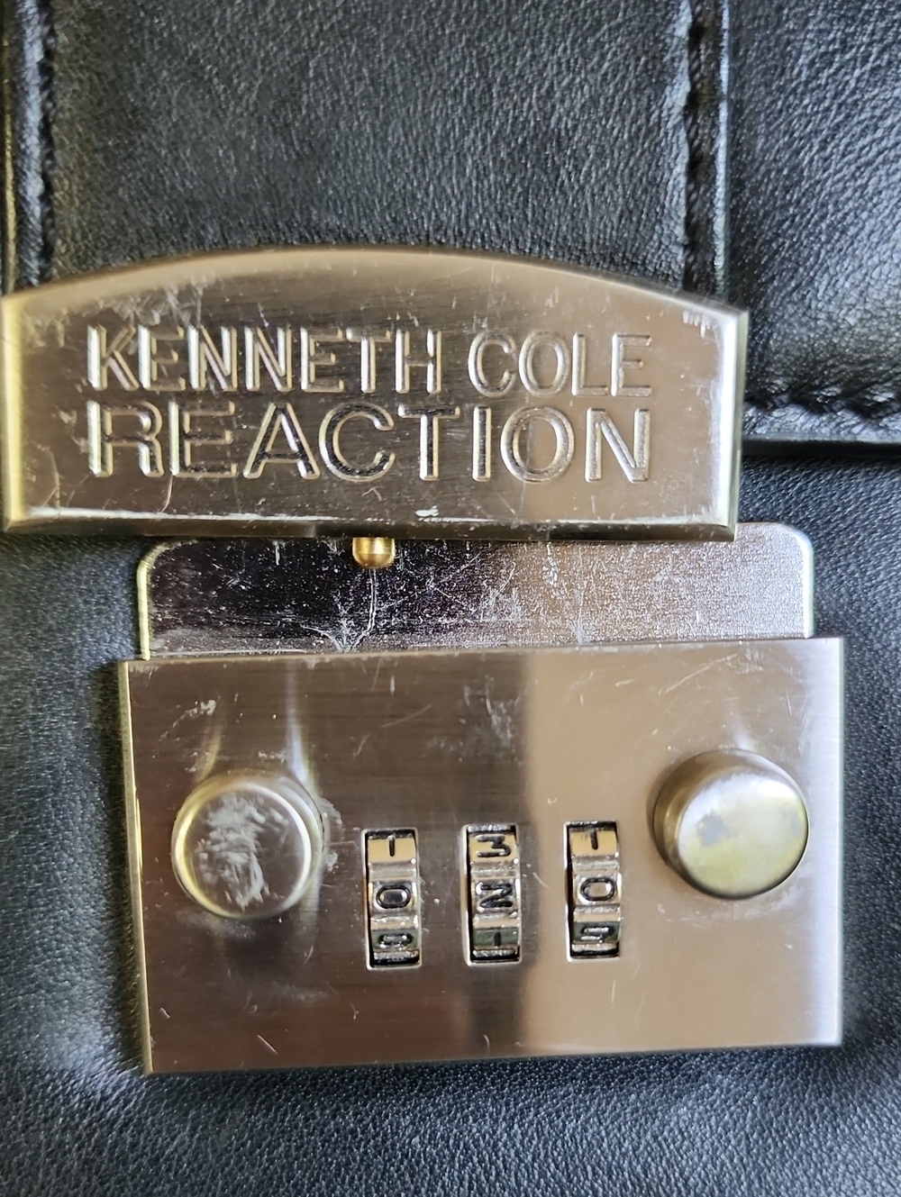 Kenneth Cole Black Leather Briefcase - Picture 14 of 17